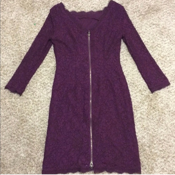 Adrianna Papell Purple Evening Dress. - Picture 4 of 8